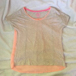 Tan and Coral Short Sleeve Shirt